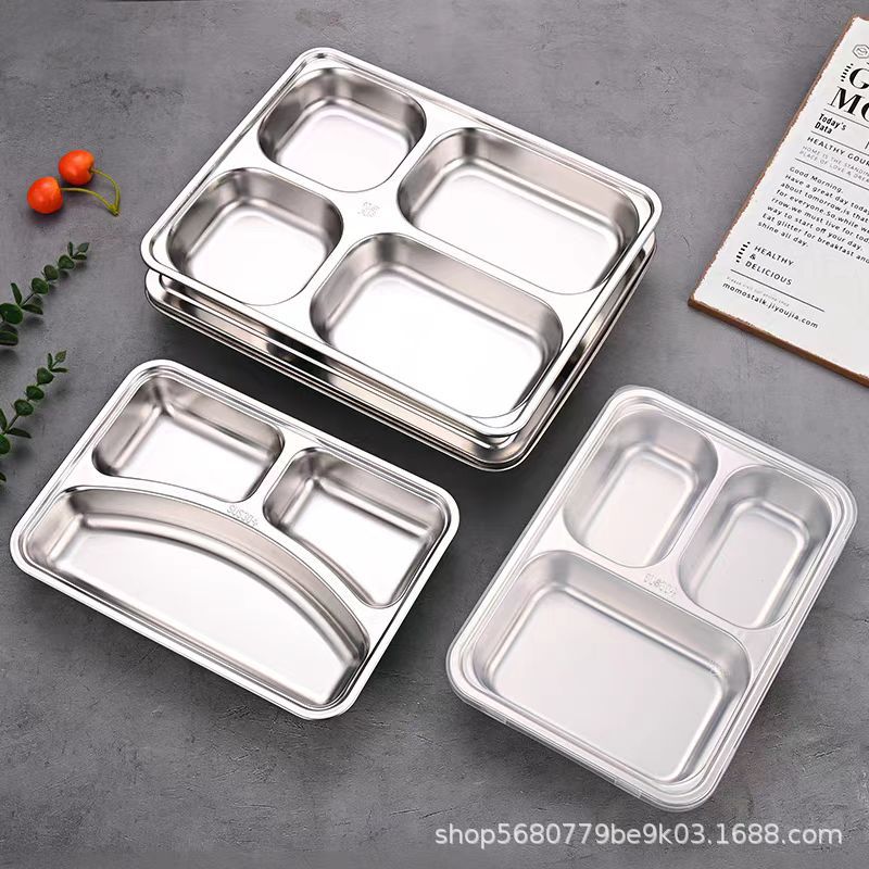 Here are a few options, depending on the specific nuance you want to convey:  **option 1 (focus on premium quality):**  "premium stainless steel dinner plates for home use - 304 stainless steel divided plates, perfect for cafeterias and serving dishes."