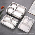 Here are a few options, depending on the specific nuance you want to convey:  **option 1 (focus on premium quality):**  "premium stainless steel dinner plates for home use - 304 stainless steel divided plates, perfect for cafeterias and serving dishes."