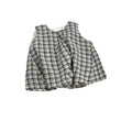 [summer clothing big sale free shipping] girls vest suit  plaid new children's doll summer style tops