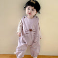 Spring and autumn overalls two-piece set baby onesie small month-old baby suit cute girl autum clothes