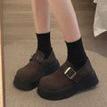 British style big toe thick sole small leather shoes for women 2026autumnew arrival birkenstock shoes with skirt flats loafers