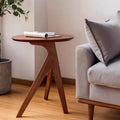 Scandinavianretro solid wood side table for home living room round small coffee table casual modern creative round table corner table ins style