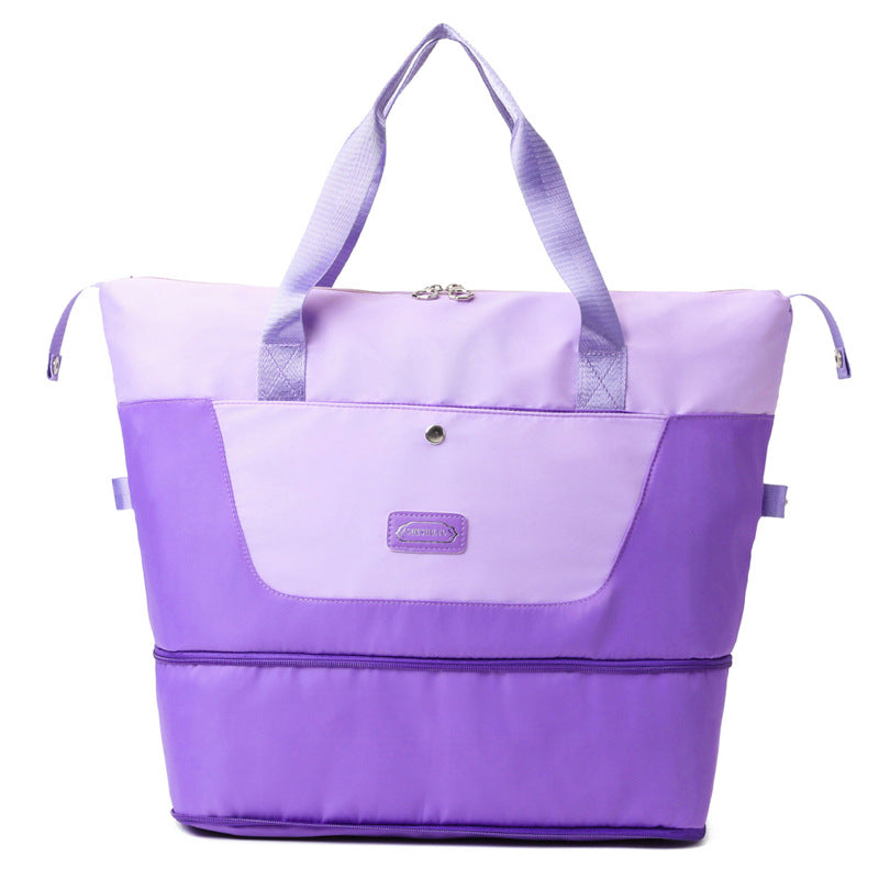 New travel bag, large-capacity wet and dry separation expansion duffel bag, women's sports swimming yoga fitness bag