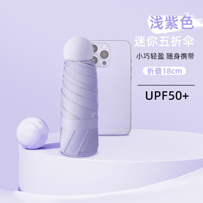 50% off capsule umbrella sun umbrella sun umbrella mini rain or shine umbrella women's portable customizable logo wholesale
