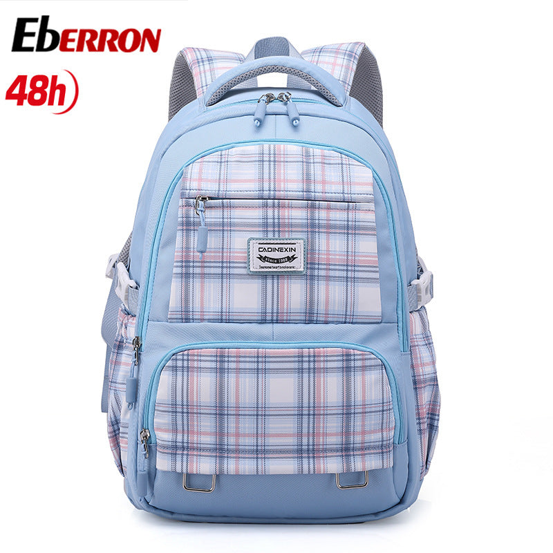 New backpack schoolbag middle school student female backpack polyester large capacity comfortable college style bag sweet