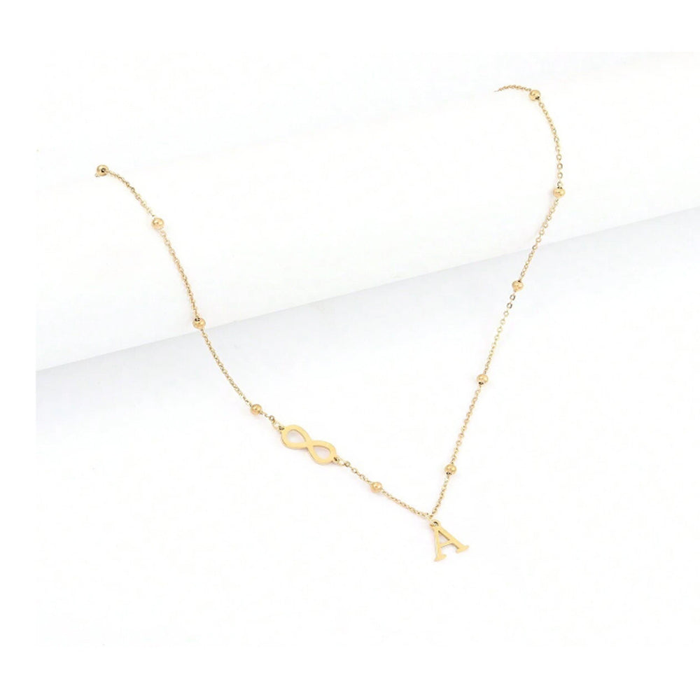 New arrival cross-border 26 letter pendant 8 figure beaded necklace trendyfashion necklace birthday party jewelry gift