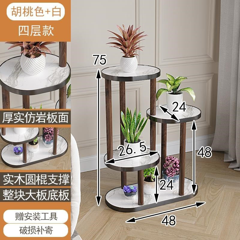 Bogu rack solid wood chinoiserie small duobao pavilion purple clay teapot tea set shelf flower pot plant rack display rack