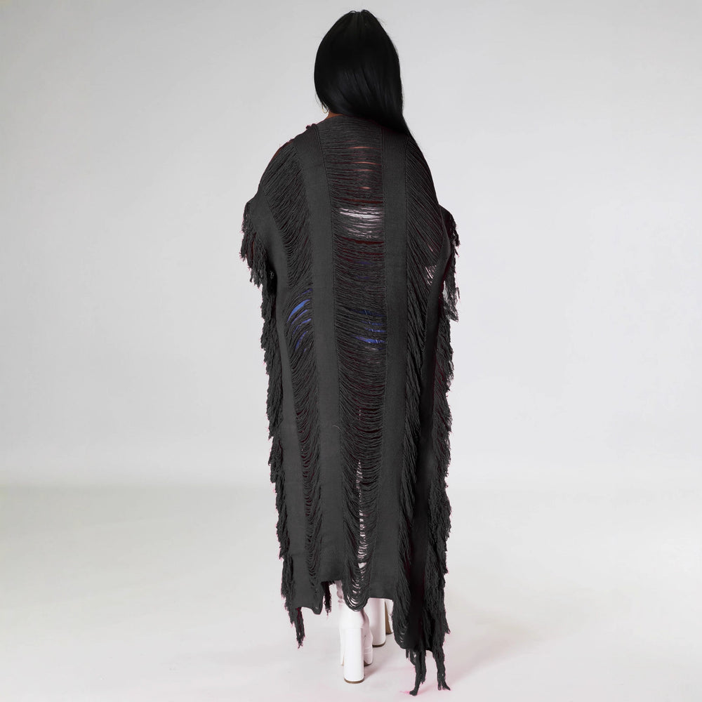 Bestselling european and american fashion crochet cardigan with tassels - autumn/winter knitwear for cross-border e-commerce on