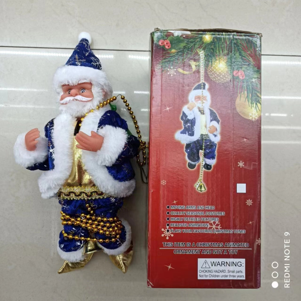 Santa claus climbing beads & rope doll - children's toy, christmas decoration gift - wholesale