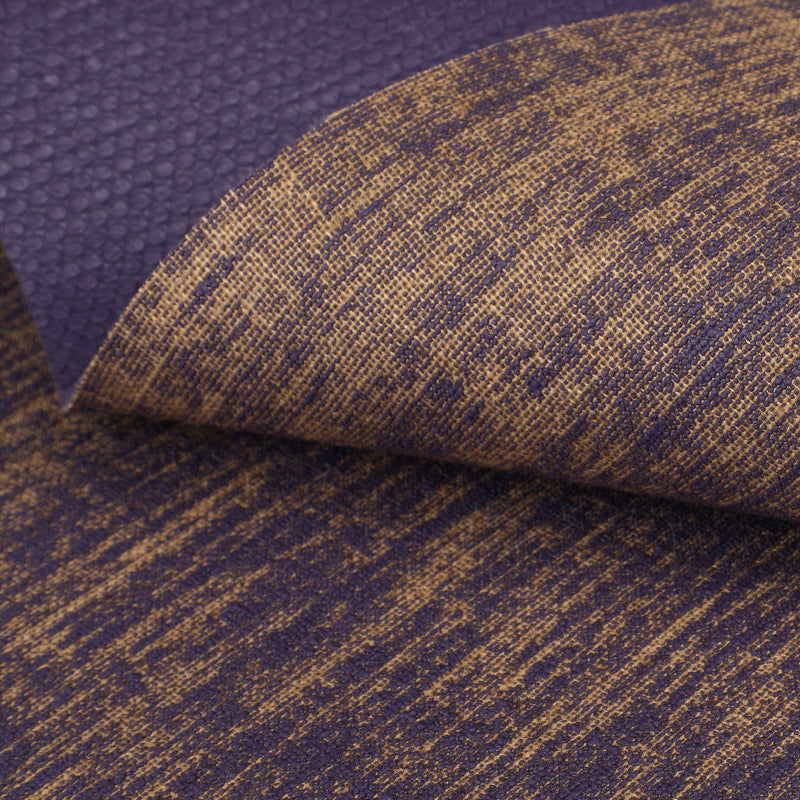 Pvc jute yoga mat factory - two-tone professional anti-slip, sweat-absorbent, wear-resistant linen wholesale - elegant purple yoga studio fitness