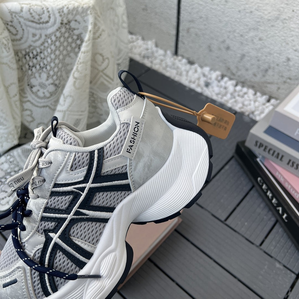 Thick sole heightened mesh dad shoes women's 2026 spring new lightweight fashioneasiest for matchcasual shoes running sports shoes