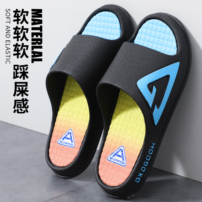 2026 indoor home bathroom bathing non-slip couple slippers outwear men's slippers men's slippers new thick sole