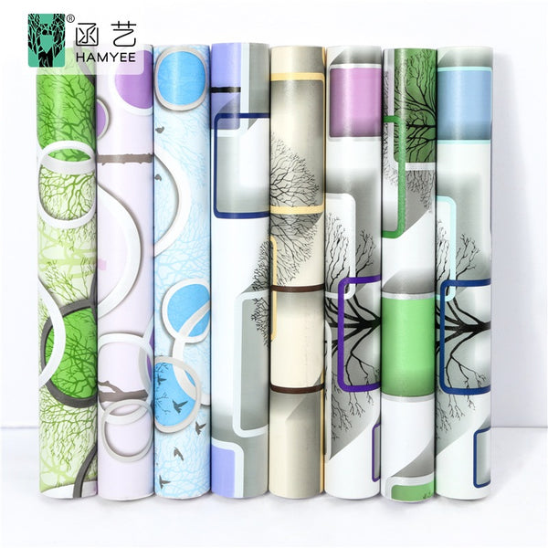 Source factory direct sales  grid tree wallpaper living room TV background wall sticker self-adhesive PVC wallpaper wholesale