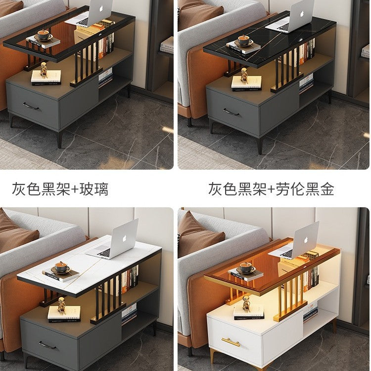 Sofa side cabinet Light luxury side cabinet Living room side table Seam storage corner few simple modern narrow side cabinet Locker