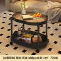 Small apartment mobile oval cream coffee table, sofa side table, small table, living room storage and snack cart