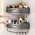 Gun gray bathroom triangle storage rack toilet sink wall hanging storage punch-free bathroom space aluminum corner basket