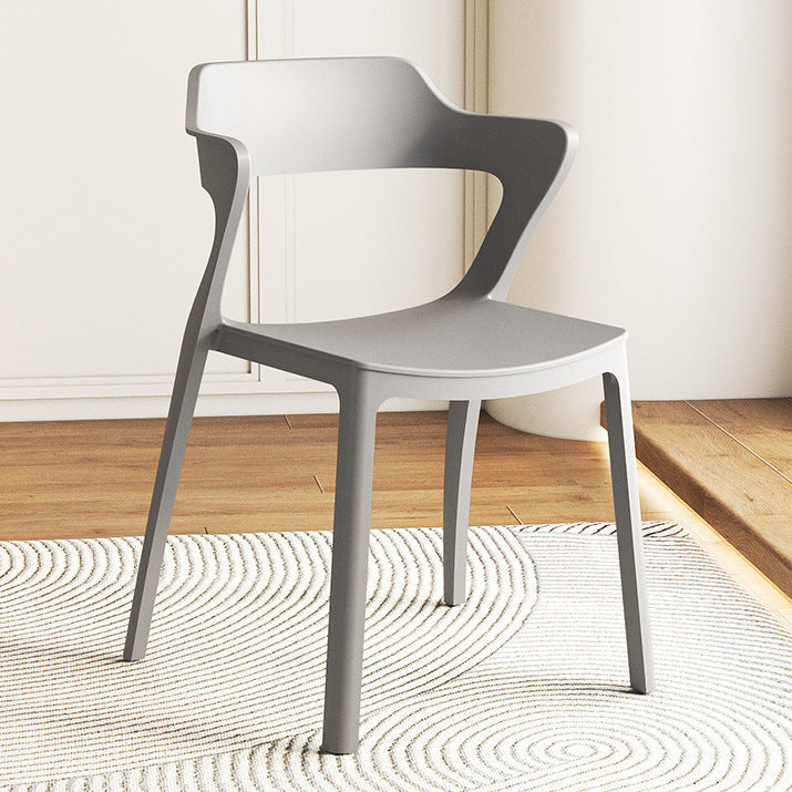 Wholesale engineering backrest stool thickenedfor home plastic chair stackable dining chair spare commercial casual armchair