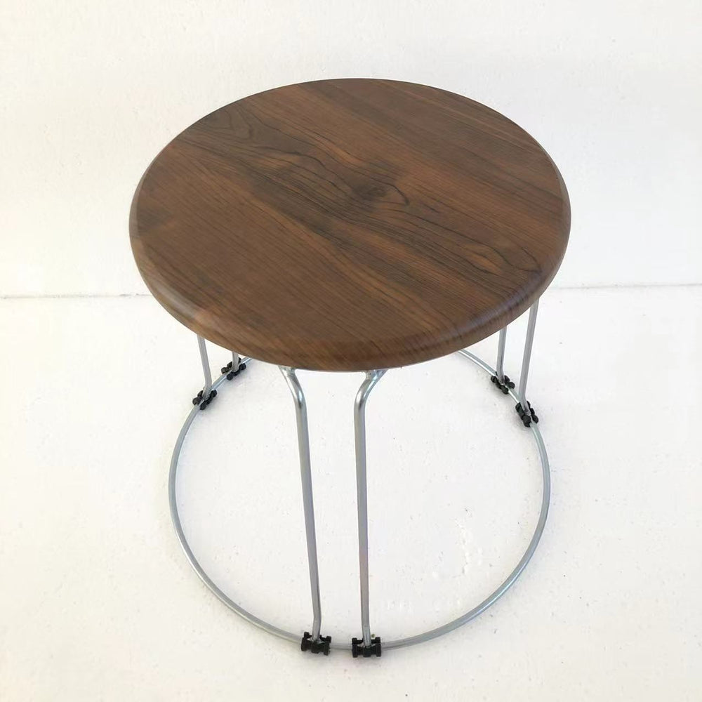 Soft stool, durable shoe changing stool, casual stool, for home bench, solid wood surface low stool, round stool, thickened steel stool