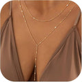 Fashion cross-border new arrivalcasual lasso long necklace fashion copper clavicle chain y-shaped pendant necklace beaded necklace
