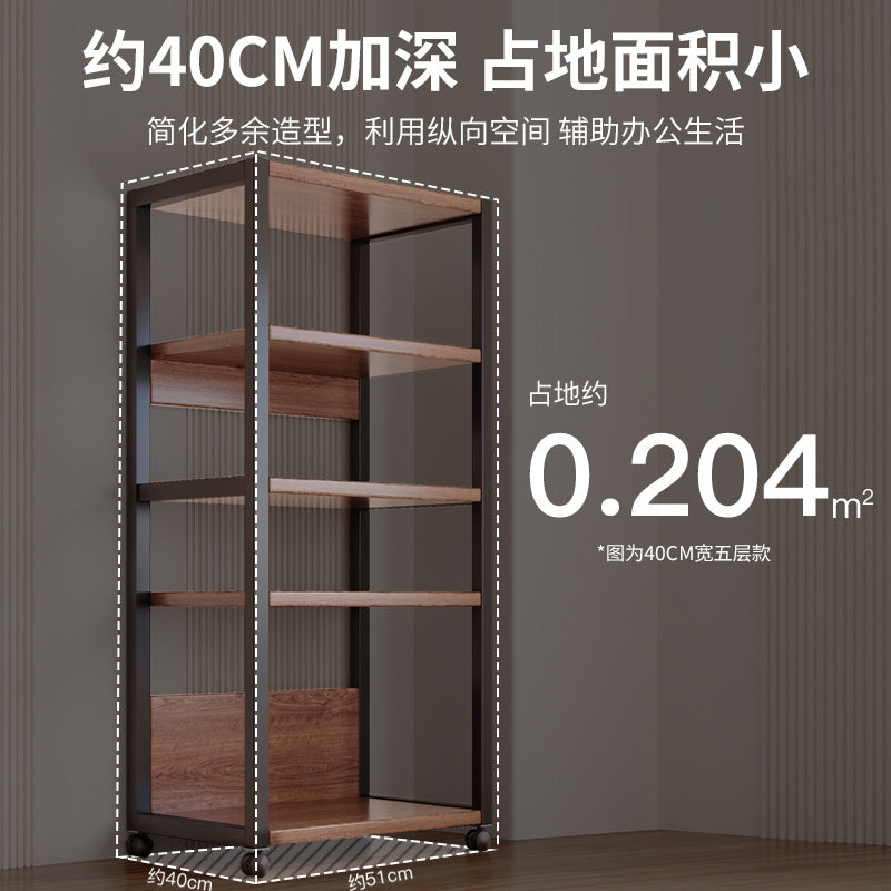Shelf Shelf Floor-to-ceiling movable multi-layer household living room display rack Supermarket warehouse Balcony storage rack