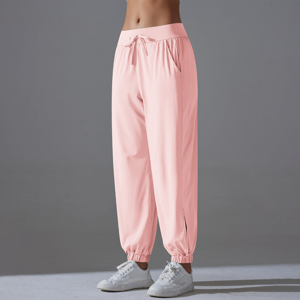 Clearance: original yarn ice silk cooling yoga pants - slim fit, sun protection, women's summer anti-uv elastic ankle-length pants