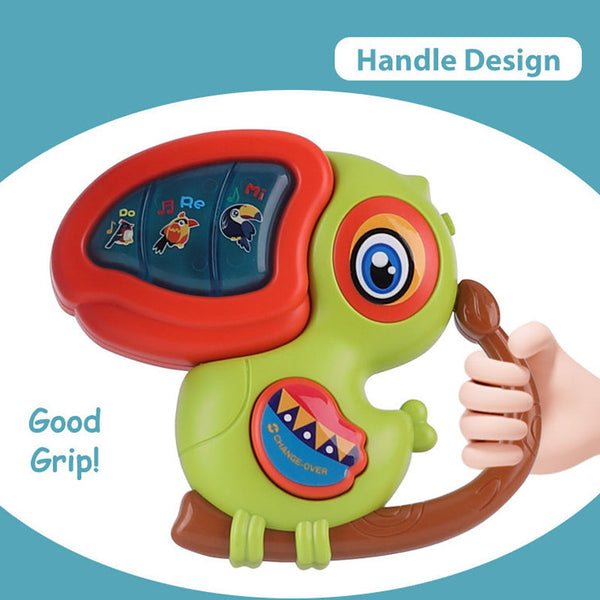 Cross-border export  cartoon bird piano children's educational buttons music toys lights soothing musical instrument toys