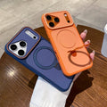 color frame large window suitable for iphone17pro mobile phone case apple 15 skin-like frosted magnetic holder