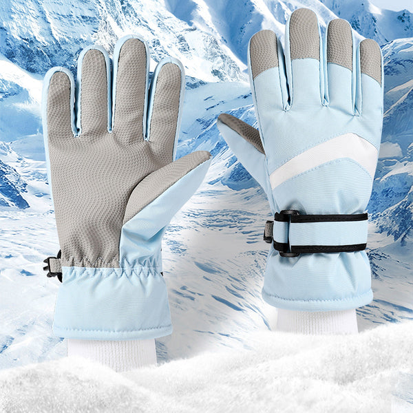 Ski gloves women's winter warm fleece thickened windproof non-slip touch screen outdoor sports men's cycling gloves