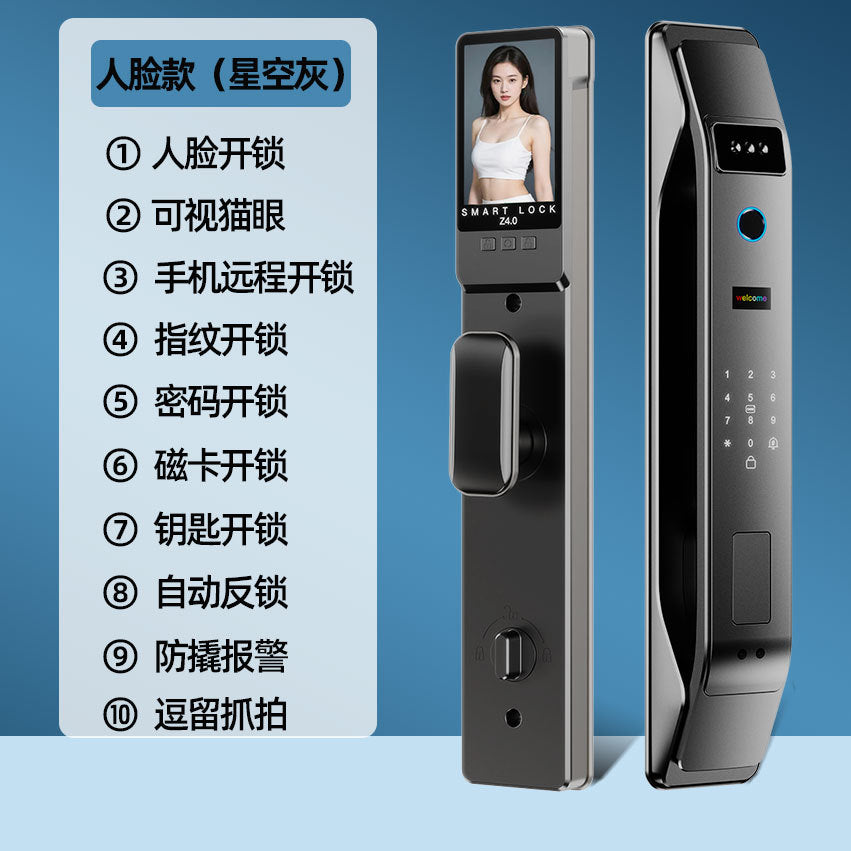 3d face recognition smart door lock, electronic lock, anti-theft door lock, entry door fingerprint lock, password lock - direct from shenzhen factory