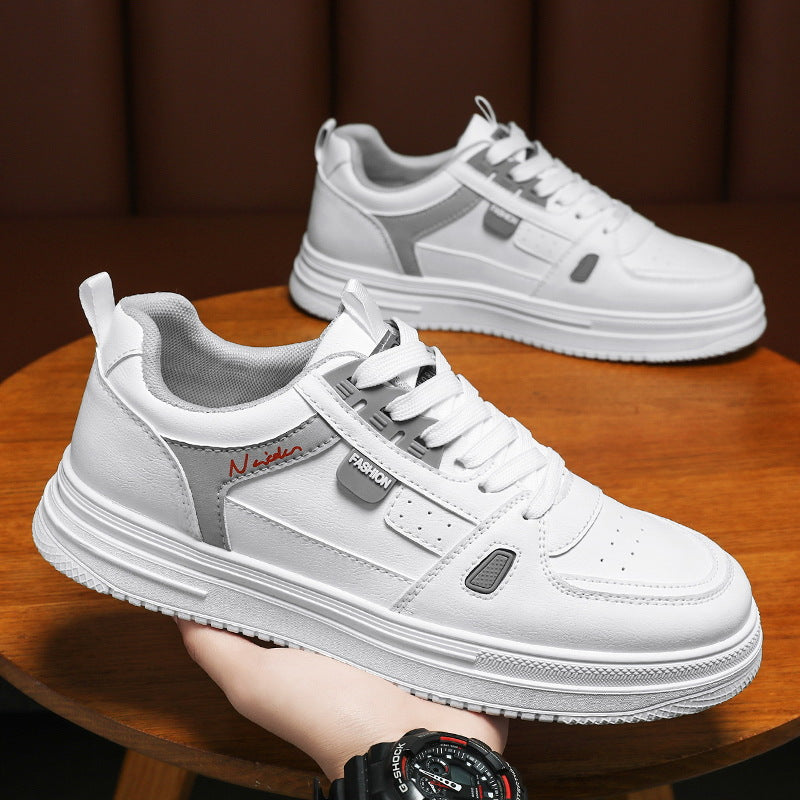 Spring men's breathable new shoes trendy versatile chunky sole white sneakers athletic casual skate shoes men's fashion shoes