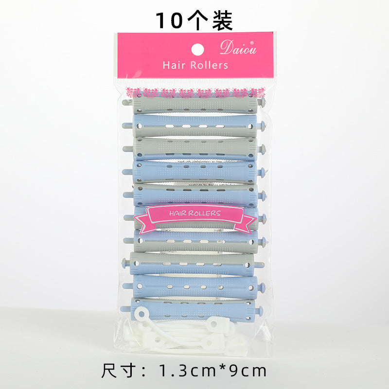 Cross-border hot-selling two-color ironing plastic ironing bar perm styling hair cutting tool with hair salon utensils curling iron wholesale