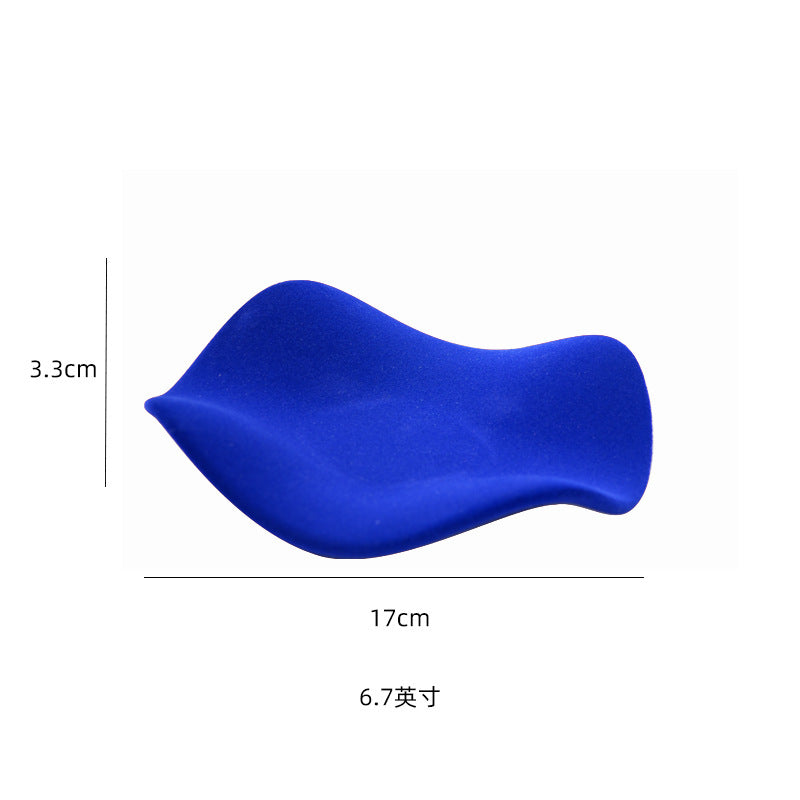 Personalized creative desktop storage ornaments ceramic asymmetrical plate high-looking entrance jewelry key storage display plate