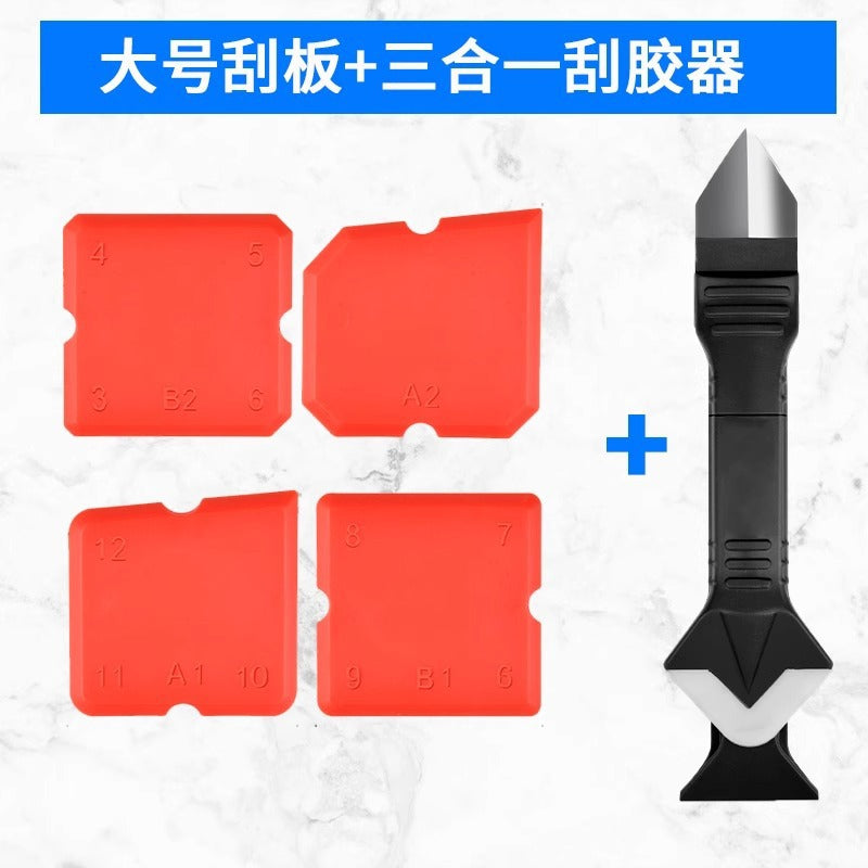 Squeegee tool, special scraper for beautiful seams, glass glue, edge scraper, scraper, seam clearing, trimming, and corner trimming