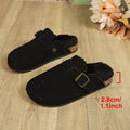 Fleece-linedthick sole baotou boken slippers autumnew arrivalheattech rhinestone cross-border plus sizeoutwear half slippers for women