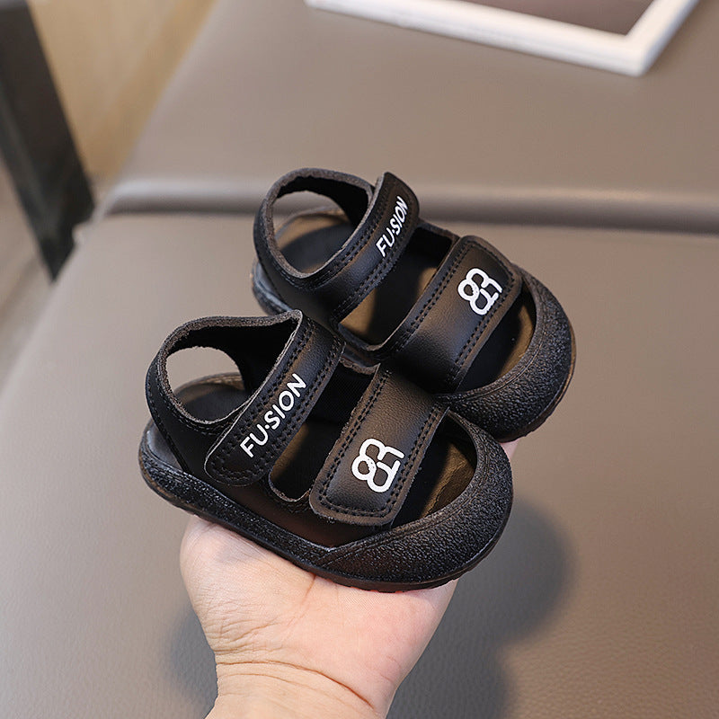 Boys' closed-toe sandals, new summer collection: soft-soled beach shoes for kids, girls' athletic shoes, toddler shoes, and first walker shoes