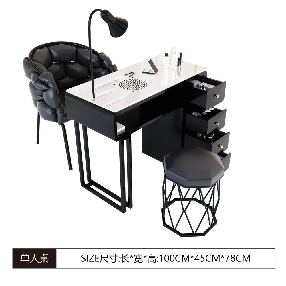 Manufacturer's new arrival: extra-wide 45cm nail salon table and chair set - multifunctional nail technician workstation for women