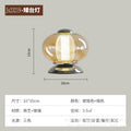 Retro medieval metal glass table lamp oval amber single head b&b guest room bedroom living room atmosphere table lamp