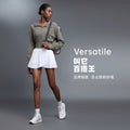 Hooded sports outwear women's spring & fallshort waist cardigan long sleeve tops yoga fitness wear jacket d25147