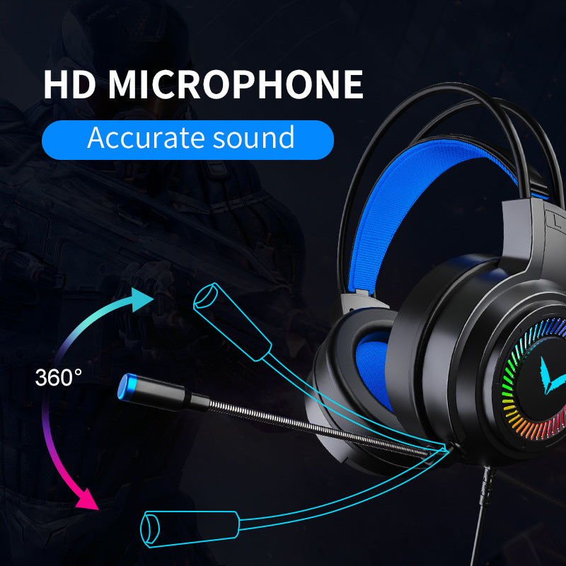G60 gaming headset - wired 7.1 channel esports headphones for pc and laptop - perfect for pubg and other online games