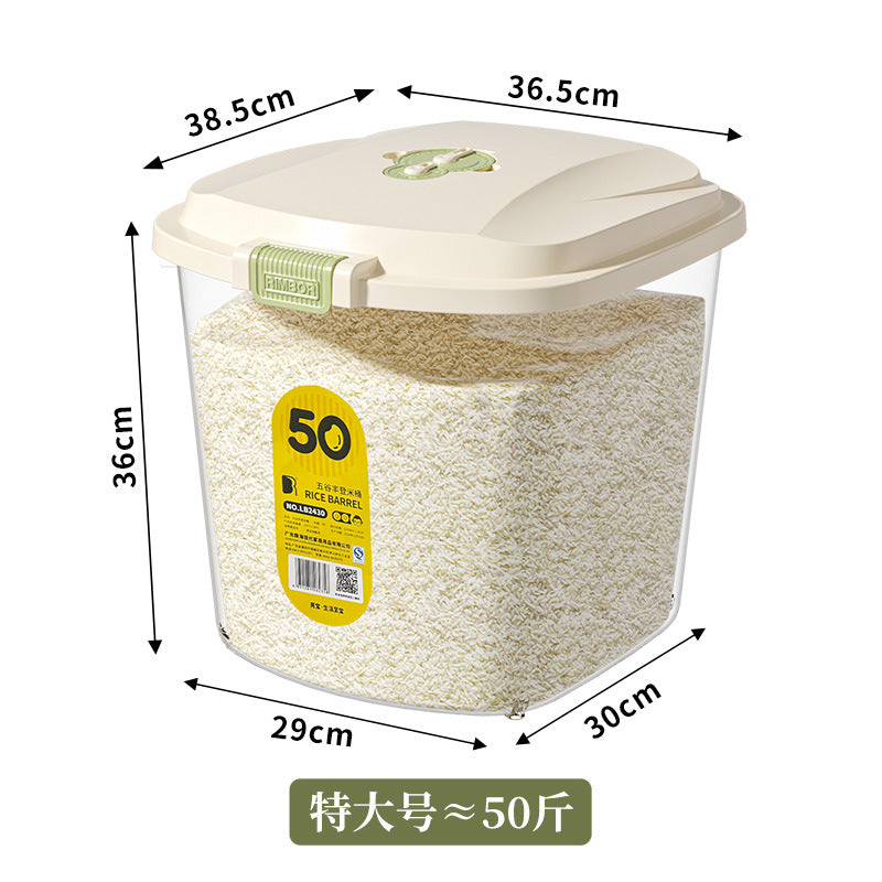 Grains Storage Sealed Box Food Grade Rice Noodle Storage Container Insect-proof and Moisture-proof 10kg High-end Household Rice Bucket