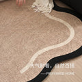 Vintage-inspired area rug for living room, new thickened retro irregular shaped bedroom sofa mat, waterproof, washable, and wipeable