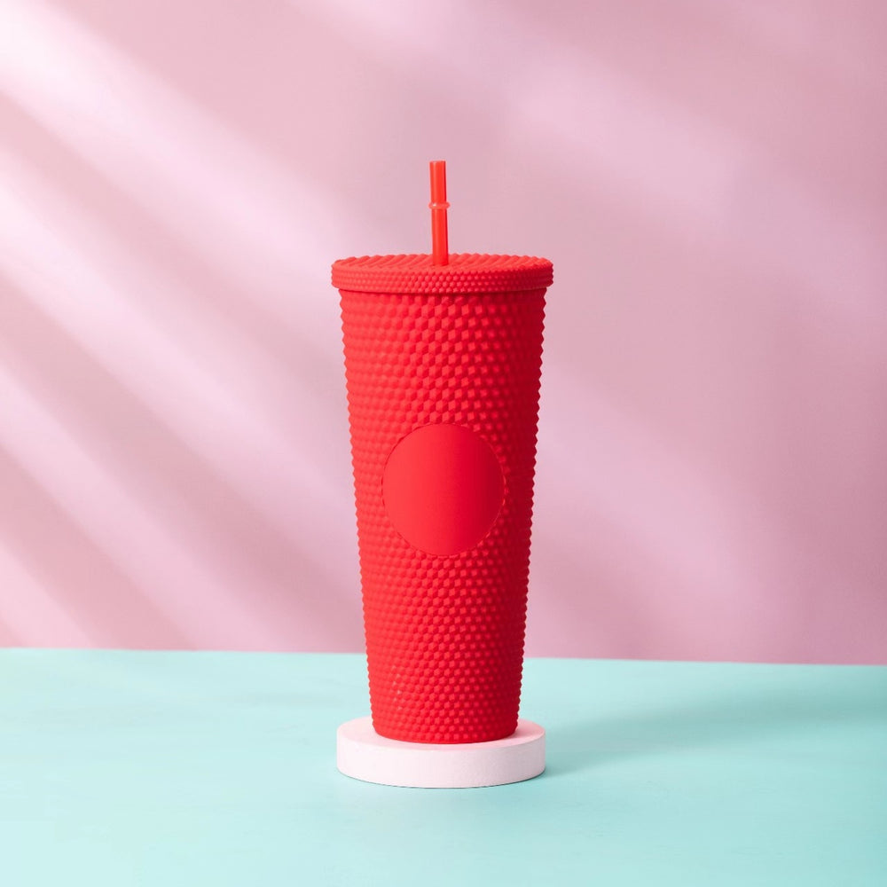 Star ⭐️ same style plastic cup durian cup wholesale high-looking straw cup with paper box water cup logo colorful electroplating