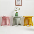 Scandinavian round living room side table hollow set stool plastic for home small table spare stool casualpopular small stackable