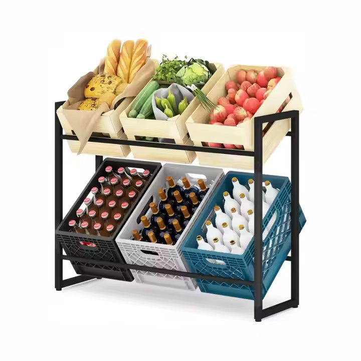 Guangzhou Source Factory Supermarket Fruit/Beer Box Metal Beverage Box Rack Storage Snacks Fruit Box Storage