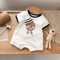 Baby summer lightweight romper short sleeve infant cartoon onesie cute & adorable bodysuit for boys & girls - perfect for outings