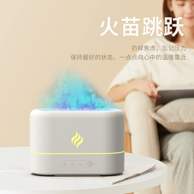 Colorful flame aromatherapy machine creative for home desktop large capacity ultrasonic humidifier diffuser machine fragrance machine