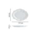 7inch embossed oval dessert plate