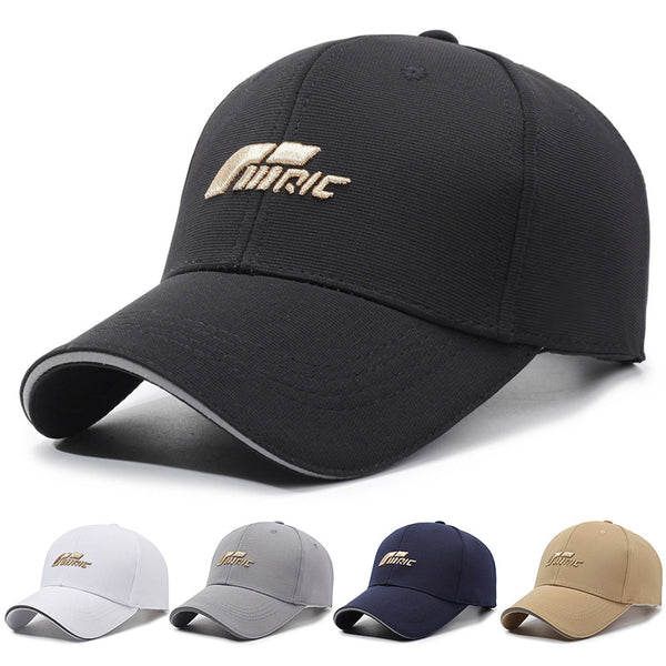 Hat Men's New Spring and Autumn Black Baseball Cap Fashion Versatile Korean Version Sports Visor Hard Top Cap
