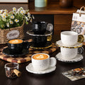 British classy sense ins ceramic relief cup and saucer niche style ceramic latte exquisite afternoon tea milk coffee cup and saucer