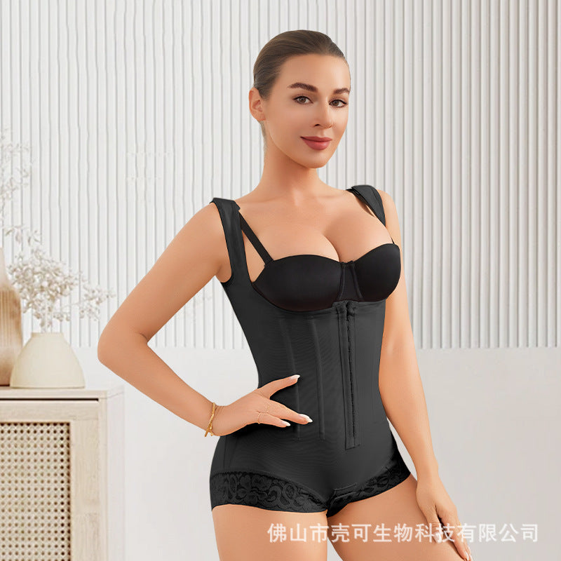 body shaping jumpsuit 9-bone breasted tummy control butt lift adjustment fashion waist butt lift tight corset